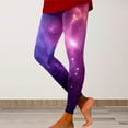 thumbnail image 2 of Arlun Leggings for Women Fashion Galaxy Starry Sky Printed High Waisted Yoga Pants Lightweight Soft Breathable Comfy Sports Fitness Casual Legging Purple2 L, 2 of 4