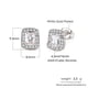 thumbnail image 2 of Teissuly Multicolor Earrings Color Zircon Single Full Diamond, Crystal Earrings(Platinum Rectangle) Teissuly WER202401222064, 2 of 9