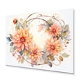 thumbnail image 2 of Designart "Coral Green Garden Dahlia Palette Tropical Charm" Floral Metal Wall Art, 2 of 5