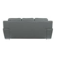thumbnail image 2 of Titan Furnishings 85" Modern Leather Upholstered Sofa in Gray, 2 of 15