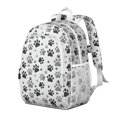 thumbnail image 2 of Grey Dog Paw Footprint Backpack for School,Cute School Bag,Schoolbag with Adjustable Shoulder Straps & Padded Back,15"x11.42"x5.5", 2 of 6