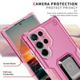 thumbnail image 6 of Decase For Samsung Galaxy S22 Ultra Case 6.8 inch,Armor Shockproof Metal Magnetic Ring Stand Hard PC Cover,Rosegold, 6 of 7