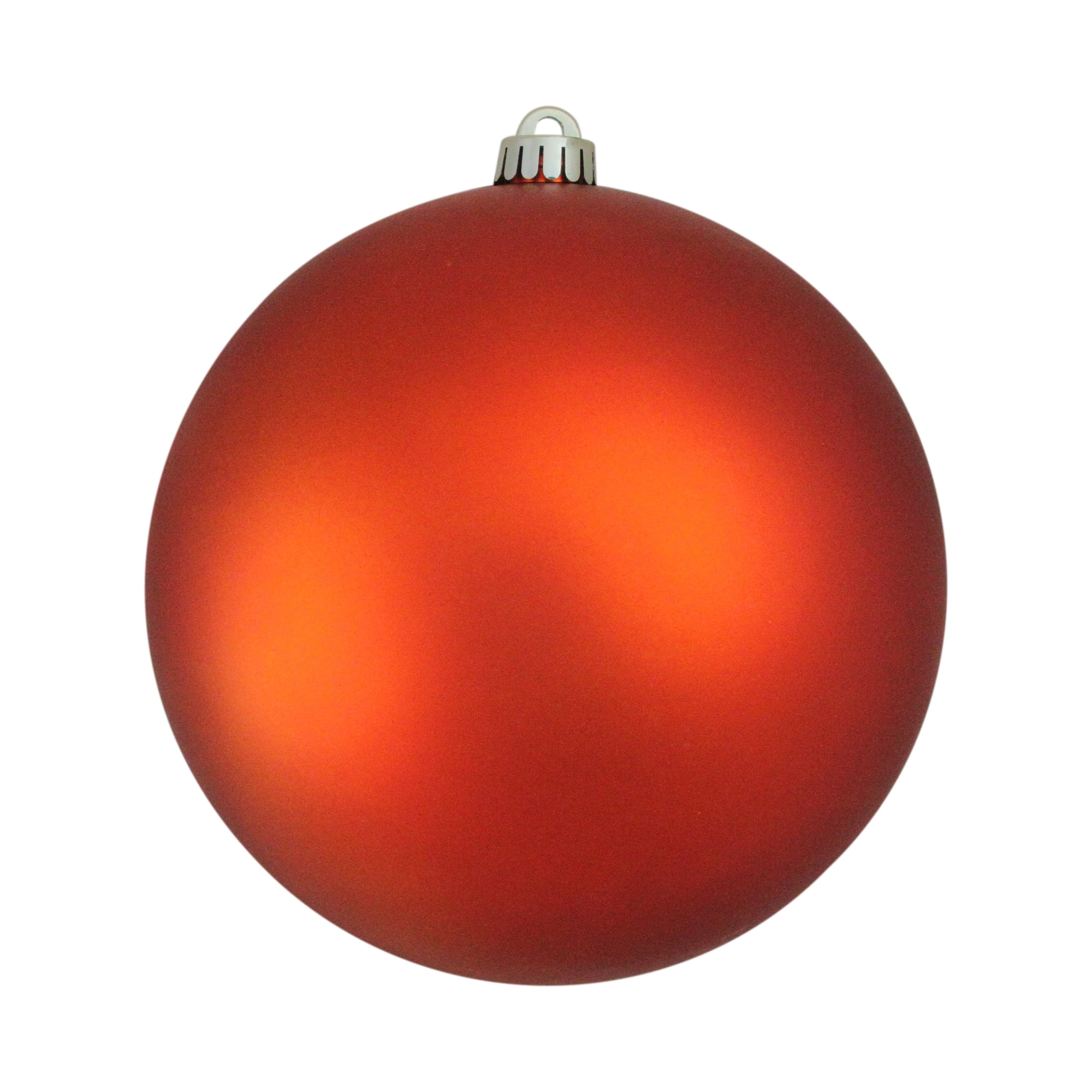Burnt Orange Matte Shatterproof Christmas Ball Ornament 8" (200mm