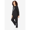 thumbnail image 3 of Woman Within Plus Size Petite Fleece Sweatshirt Set, 3 of 5