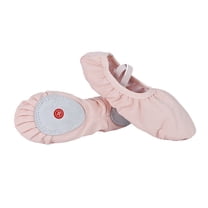 Xfvqtps Ballet Shoes for Women Soft Sole Non Slip Cross Elastic Straps Solid Color Elegant Dance Shoes for Performance Pink