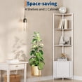 thumbnail image 7 of Ataujin 5-Tier Industrial Corner Bookshelf, Corner Storage Stand, 57'' Storage Rack Organizer, Plant Stand Display Shelf, Easy Assembly Bookcase for Bedroom, Living Room, Home Office, 7 of 7