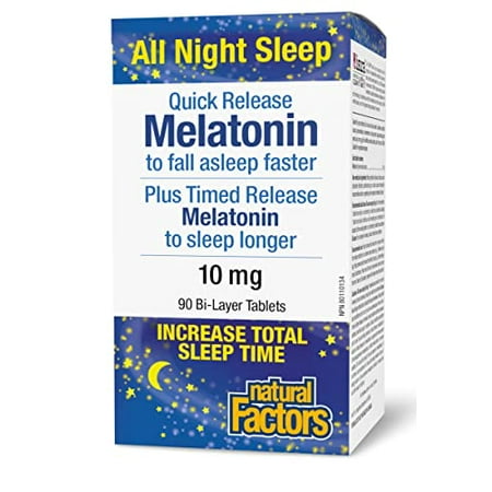 Melatonin Quick Release Plus Timed Release 10 mg Bi-Layer Tablets - 90