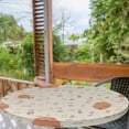 thumbnail image 2 of Ambesonne Zodiac Emoji Fitted Round Tablecloth, Horoscope Circle Art, 36"- 40" Diameter, Pale Caramel Black, 2 of 5