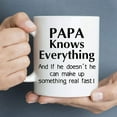 thumbnail image 5 of Gifts for Papa - Papa Knows Everything Mugs, Dad Gifts, Mugs Gifts for Papa, Birthday Gifts, Futtumy White 11 fl oz Coffee Mugs Ceramic Mug Tea Cup, 5 of 6