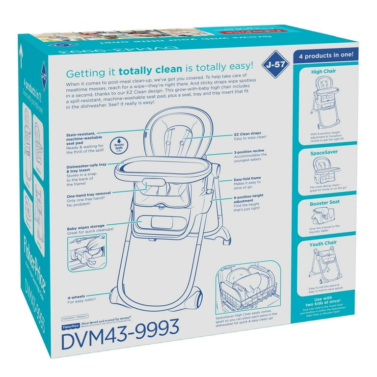 Fisher price 4 in 1 total clean store high chair manual