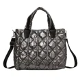 thumbnail image 3 of Bolso bandolera de moda para mujer, de nailon brillante, liso, informal, de gran capacidad, acolchado, para viajes, envío gratuito, 3 of 5