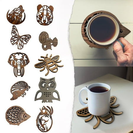 

Creative Wooden Cup Mat Gift Table Decoration For Coffee Table Decoration Wood Cup Pad