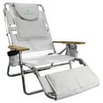 thumbnail image 1 of Open Box Ostrich 3N1 Lightweight Lawn Beach Lounge Chair w/Footrest, White, 1 of 9