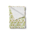 thumbnail image 2 of Foliage Soft Flannel Fleece Throw Blanket, Sundew Plant and Larva Doodle Carnivorous Plant Illustration, Cozy Plush for Indoor and Outdoor Use, 50" x 70", Apple Green Vermilion, by Ambesonne, 2 of 6
