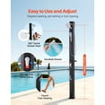 thumbnail image 5 of 10.6 Gal Solar Heated Shower, 6.7ft Showerhead Height Outdoor Shower, with Handheld & Foot Faucet, Hot & Cold Water Adjustment, Freestanding for Backyard Poolside Beach Pool, Black, 5 of 7