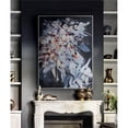 thumbnail image 2 of Maklaine 30" Modern Polystyrene Framed Canvas Fabric Painting in Matte White, 2 of 5