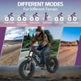 thumbnail image 3 of AKEZ 1500W Electric Bike,30MPH Electric Dirt Bike for Adults,48V18AH Dual Removable Battery Mountain Ebike,20'' Fat Tire Ebike,7Speed,Hydraulic Brake UL2849, 3 of 7