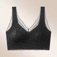 thumbnail image 2 of Lace Bra for Women Unpadded Unlined Wireless Bra V Neck Everyday Lingerie Bralettes, 2 of 5