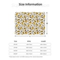 thumbnail image 5 of Honeii Cute Bee print throw blanket, crafted from cozy cotton flannel, offers versatile home decor as a bedding suitable for all seasons.-80"x60", 5 of 6