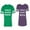 Men Green / Women Purple, variant on World Okyest Husband Wife Matching Couple Cotton Jerseys (Men Green / Women Black) (Men S / Women S)