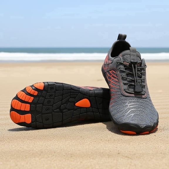ZROVA Couple Five Toe Water Shoes, Quick Dry Barefoot Aqua Shoes for Beach, Swimming, Hiking & Outdoor Sports