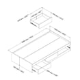 thumbnail image 3 of Pemberly Row Transitional Wood Twin Storage Mates Bed in Pure Black, 3 of 3