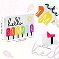thumbnail image 2 of Hello Summer with Popsicles Sign Wooden Hello Summer Sign Block Decor Rustic Hello Summer Wooden Sign for Tiered Tray Decor Home Indoor and Outdoor, 5.5 x 3.3 Inch, 2 of 7