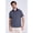 Dark Blue, variant on Mens Wren Stripe Cotton Polo Shirt