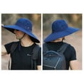 thumbnail image 5 of Sun Hat for Men/Women, Waterproof Wide Brim Bucket Hat Foldable Boonie Hat for Fishing Hiking Garden Safari Beach - navy blue, 5 of 5