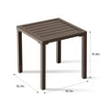 thumbnail image 5 of Crestlive Products 15.7" x 15.7" Outdoor Side Table, All-Weather Aluminum Square Patio End Table, Brown, 5 of 6
