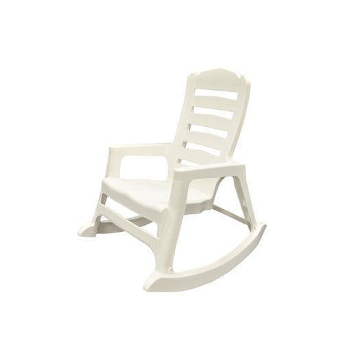 Adams Adirondack Real Comfort Plastic Rocking Chair, White - Walmart.com - Walmart.com