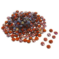 Fire Pit Beads Stones Brazier Decorative Flat Beads 1.8X0.5cm Brown