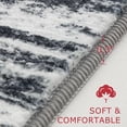 thumbnail image 3 of Modern Abstract Small Area Rugs 2x3, Washable Kitchen Rug Non-Slip Soft Small Bathroom Rug, Beige Striped Entryway Rugs Abstract Print Faux Wool Doormat for Bedside Entrance Bedroom Sink, 3 of 6