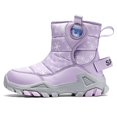 thumbnail image 6 of XXWXYD Toddler Boots Girl Boys Snow Boots Outdoor Warm Comfortable Non Slip Mid Calf Padded Small Big Kids Winter Shoes for Simple Casual Breathable Shoe(9-9.5 Years,Purple), 6 of 9