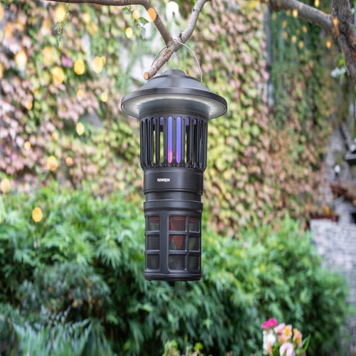 Flowtron Bug Trap Lantern - 3 Modes, UV Light, USB-C, Rechargeable, Indoor & Outdoor, Black, 1 Count
