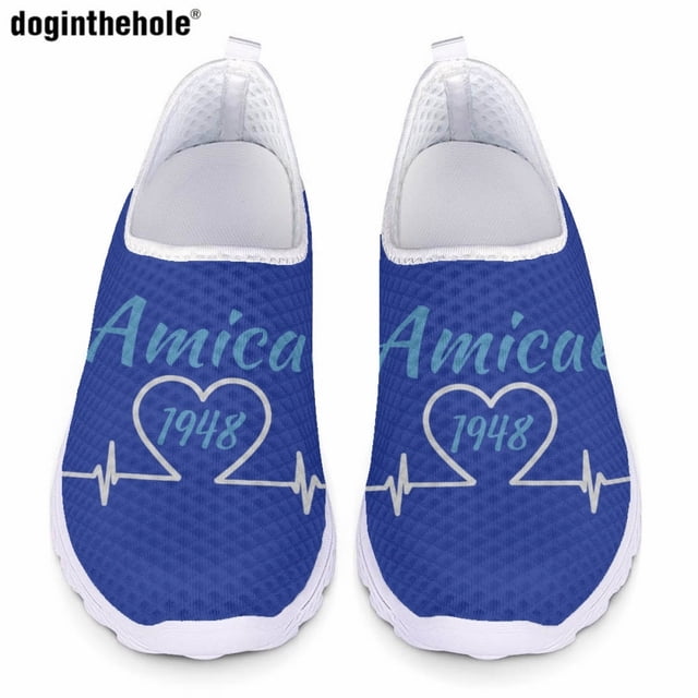 Zapatos casuales de mujer de la hermandad Doginthehole Zeta Amicae, tendencia de moda, nuevas zapatillas planas, zapatos de malla transpirables cómodos de verano