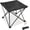 Black-1 Pack, variant on Oversized Camping Stool for Adults, Thick Padded 18.1 Inch Folding Ottoman Foot Rest, 440 Lbs Heavy Duty Outdoor Camp Chairs with Anti-Slip Foots & Carry Bag for Fishing Lawn Travel (Black)
