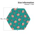 thumbnail image 3 of Gaeub Starfish and Shell Print 6 Pcs Leather Coasters for Drinks ,Drink Coasters Sets,Drink Table Cup Coasters for Living Room Kitchen Coffee Decor,Hexagon, 3 of 7