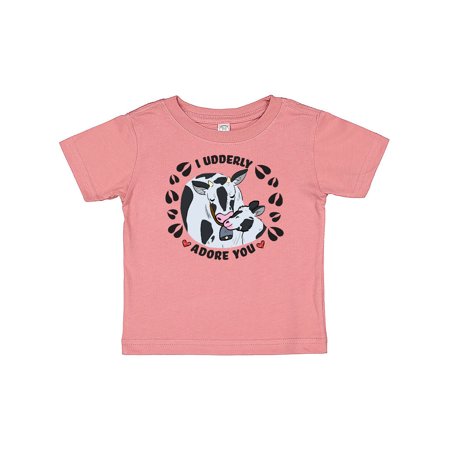 

Inktastic I Udderly Adore You Cows Gift Baby Boy or Baby Girl T-Shirt