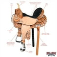 thumbnail image 4 of 16 In Flex Tree Western Horse Saddle In American Leather Trail Barrel By Hilason, 4 of 8