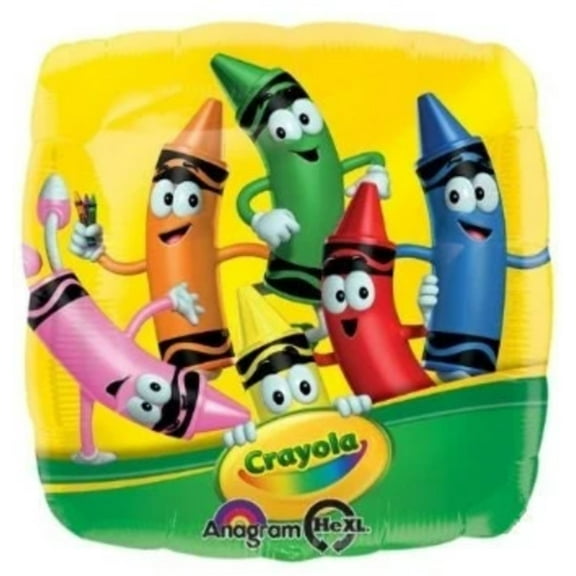 18" CRAYOLA Balloon • Party Supplies Decorations Foil Mylar Balloon