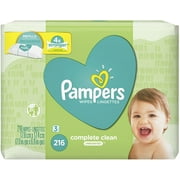 Angle View: Pampers Complete Clean Wipes Refill, Unscented, 21