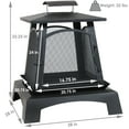 thumbnail image 5 of Sunnydaze Pagoda Style Steel with Black Finish Outdoor Fireplace - 32", 5 of 9