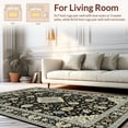 thumbnail image 2 of ODIKA 8' x 10' Machine Washable Non-Slip Area Rug, Middle Eastern Medallion High Traffic Rug, Black, 9193, 2 of 7