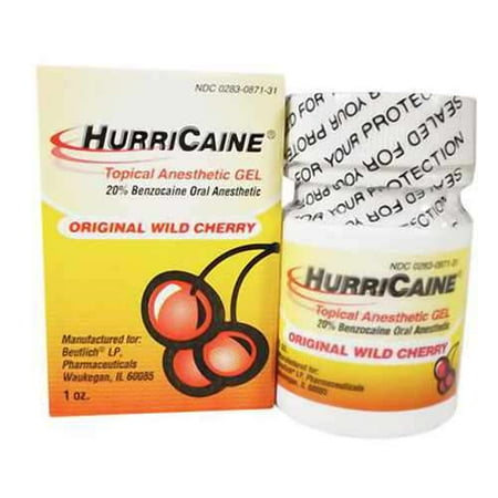 Topical Anesthetic - HurriCaine Topical Anesthetic Gel, Wild Cherry, 1oz