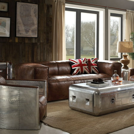 ACME Brancaster Retro Top Grain Leather Sofa, (Best Top Grain Leather Furniture)