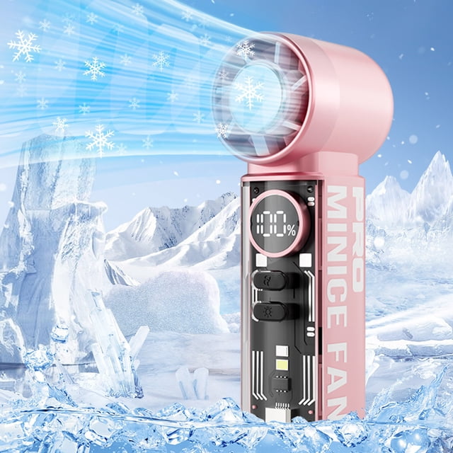 JZCHUNTOY High-speed Cooling Handheld Fan, 1 Piece Fan, Digital Display Adjustable Speed Design, Fast Cooling Long Battery Life, Portable Personal Cooling Fan for Outdoor Travel, Office, Commute