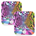 thumbnail image 7 of Yayeee 2-Pack Plug in LED Night Lights with Light Sensors Motion Detectors, Green Wavy Plaid, 7 of 7