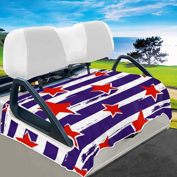 American Flag Golf Cart Seat Covers, Universal Fit for EZGO, Club Car, Yamaha 52"x32", 2 Passenger Golf Cart Seat Protector, Durable Washable
