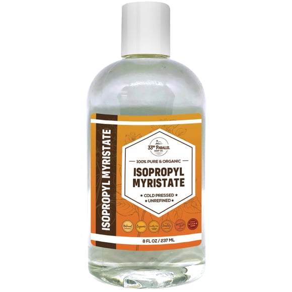 MIRISTATO DE ISOPROPIL (8 oz) IPM de grado cosmético derivado de plantas naturales para hacer jabón Fragancias Champú Cremas y lociones Maquillaje y removedor de adhesivos Antitranspirantes y desodora